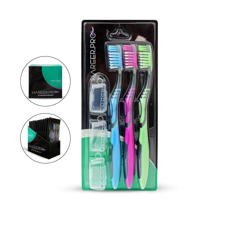 فرشاة اسنان حرير برو HAREER PRO DEEP CLEAN 3PCS