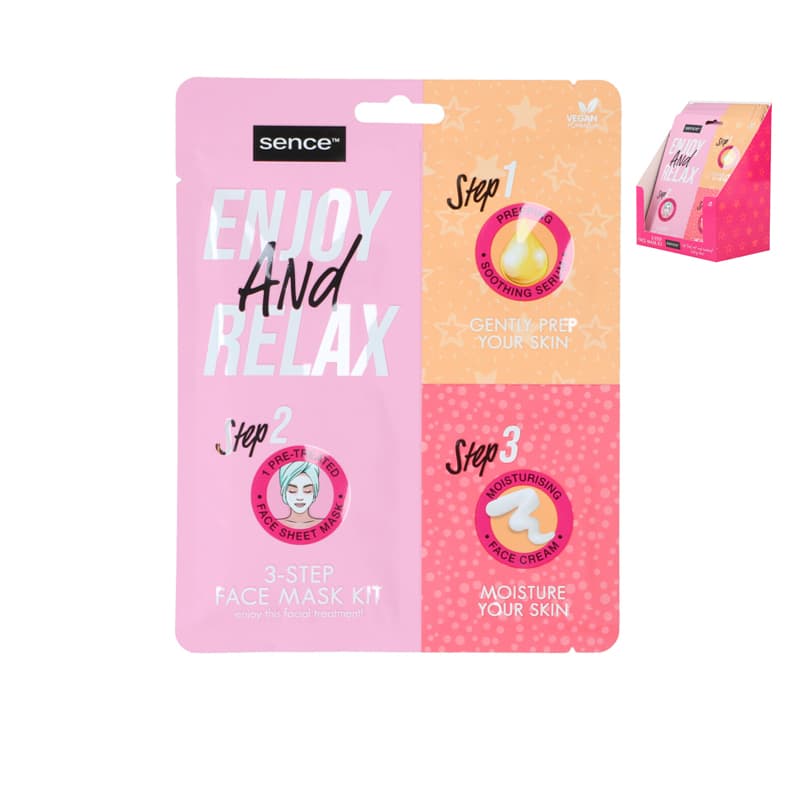 ماسك ورق سينس SENCE FACIAL SHET MASK 3-STEPS 27ML