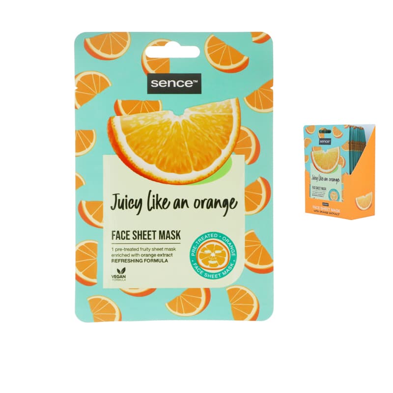 ماسك وجه سينس SENCE FACIAL SHEET ORANGE 20ML