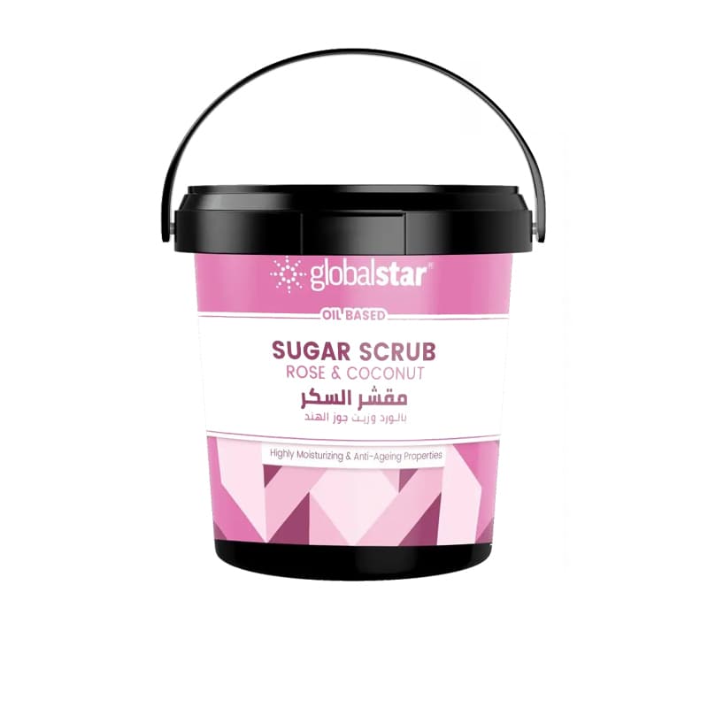 مقشر السكر بالورد وجوز هند GLOBAL SUGAR SCRUB 600G