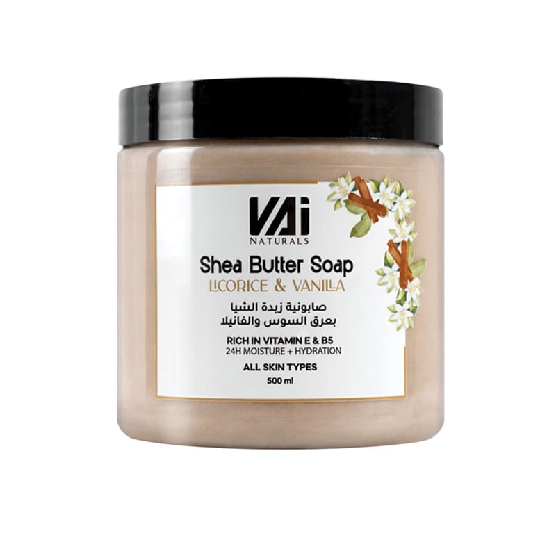 صابون زبده الشيا فاي VAI SHEA SOAP LICORICE 500ML