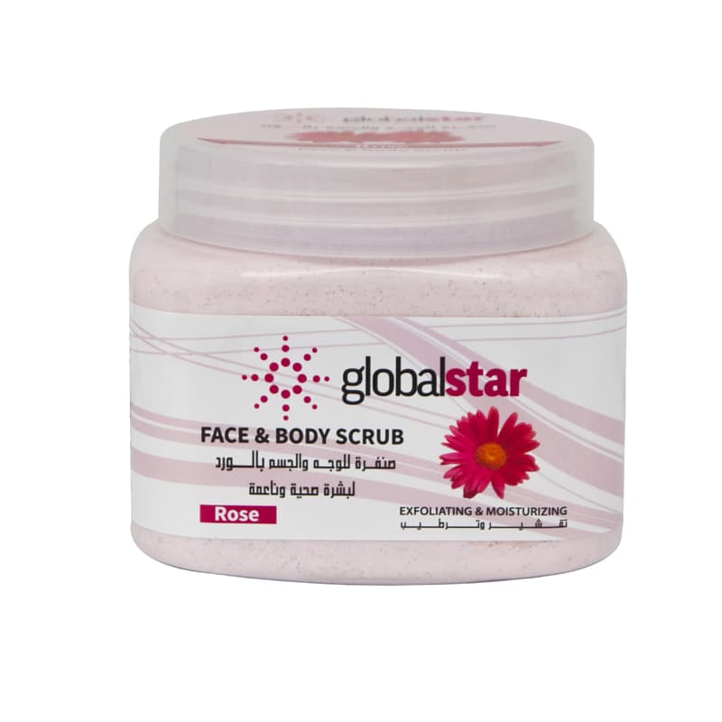 صنفرة وجه جلوبال بالورد GLOBAL STAR SCRUB 500ML