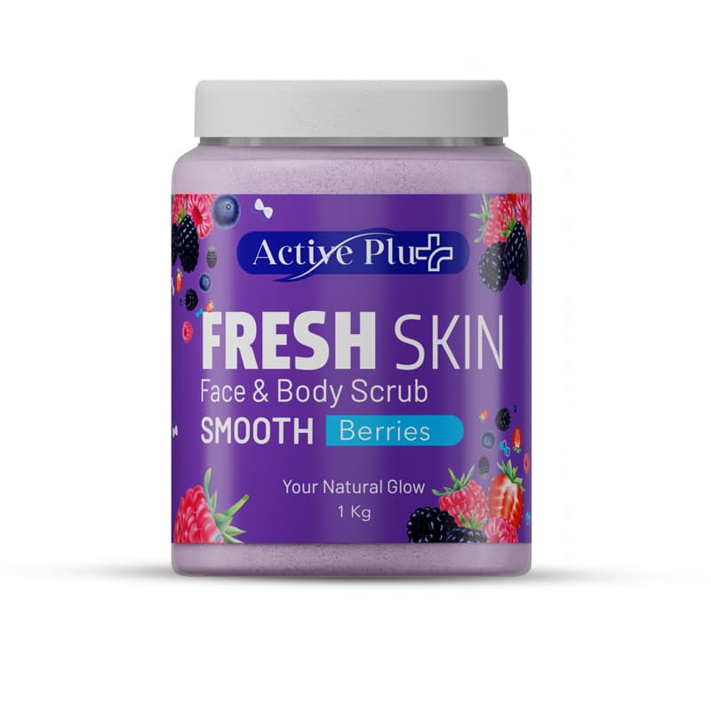 مقشر وجه وجسم اكتيف ACTIVE PLUS SMOOTH BERRIES 1KG