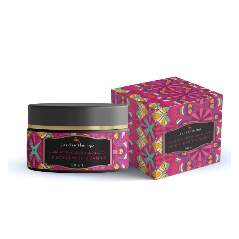 مقشر ومورد شفاه جاردنJARDIN FLAMINGO LIP SCRUB 50G