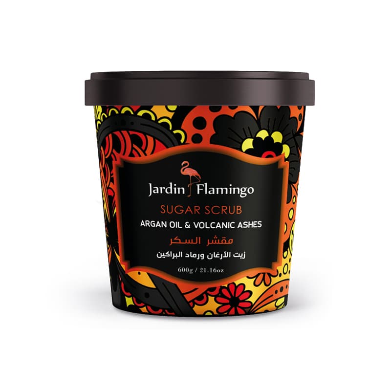 مقشر السكر جاردن JARDIN FLAMINGO ARGAN&VOLCAN 600G