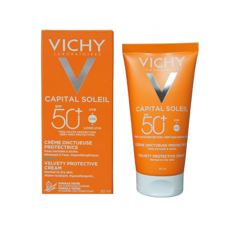 واقي شمس فيتشي VICHY SPF 50 VELVETY CREAM 50 ML